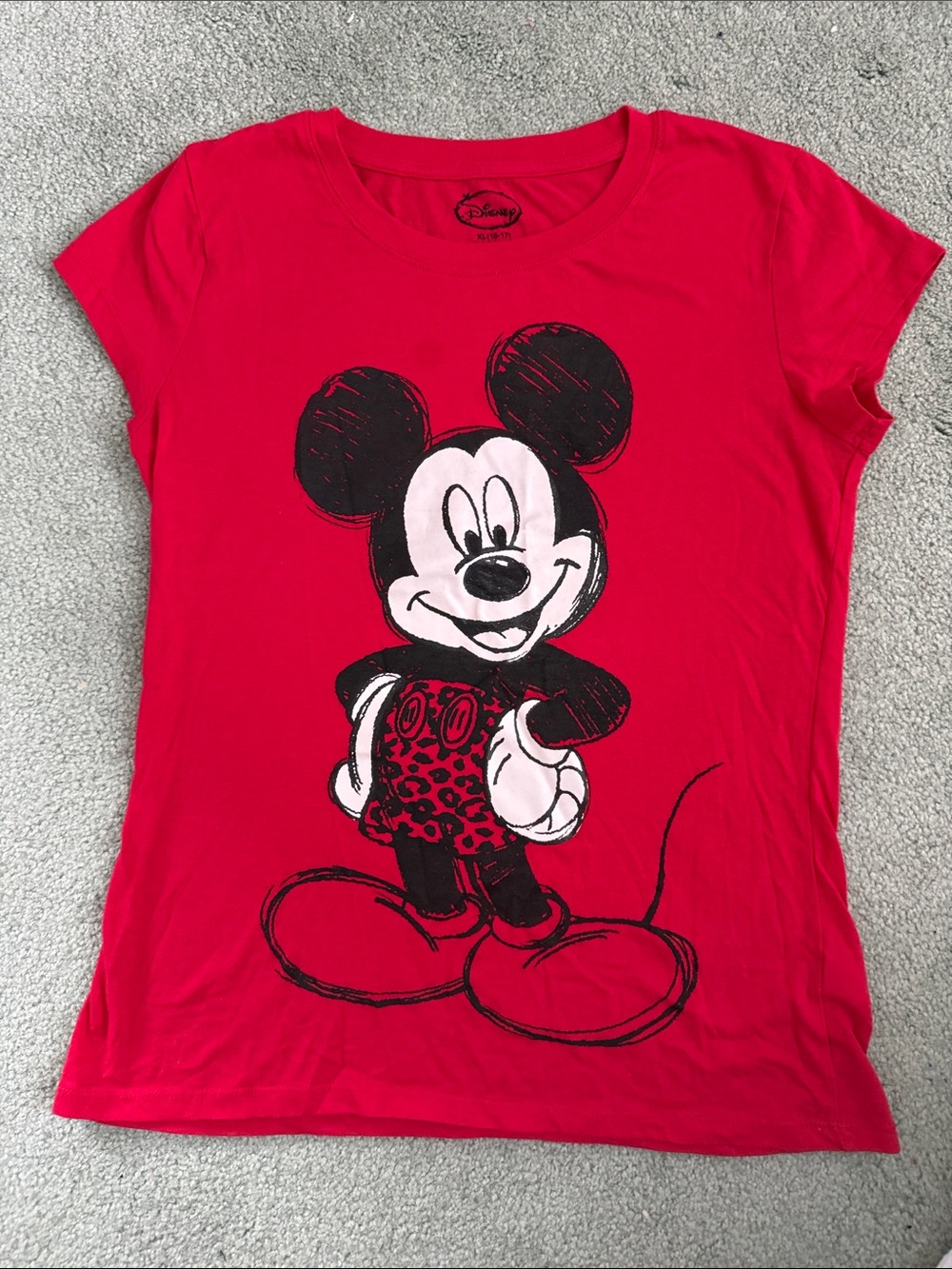 Disney Red Girls' Mickey Mouse Graphic Tee